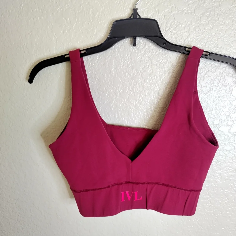 IVL seamless sweetheart sports bra red SZ 6